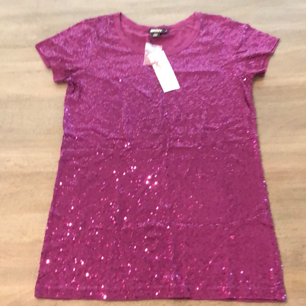 DKNY sequin tshirt, NWT!